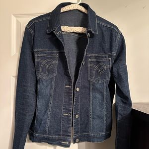 Dark Wash Denim Jacket by Goddess, Size 1X